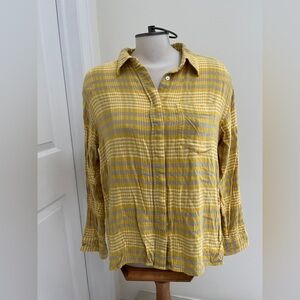 Lands End ladies flannel plaid shirt size 16
